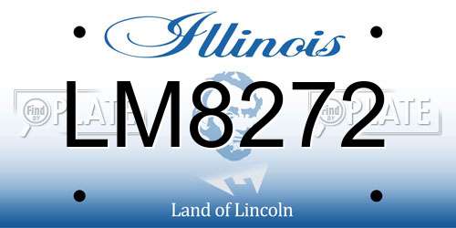 LM8272 Illinois License Plate