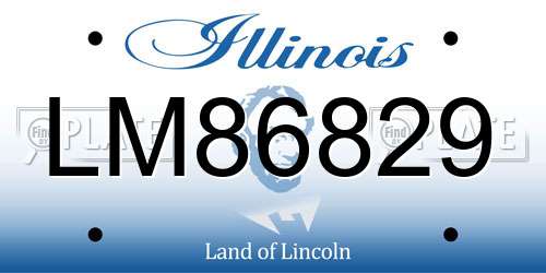 LM86829 Illinois License Plate