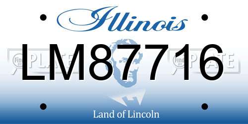 LM87716 Illinois License Plate