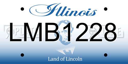 LMB1228 Illinois License Plate