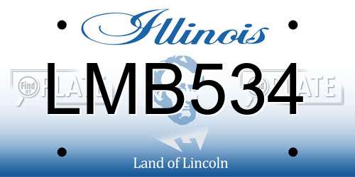 LMB534 Illinois License Plate