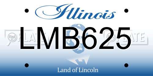 LMB625 Illinois License Plate
