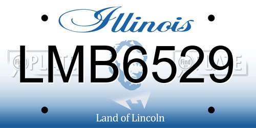 LMB6529 Illinois License Plate