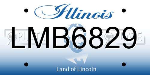 LMB6829 Illinois License Plate