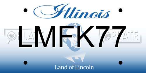 LMFK77 Illinois License Plate