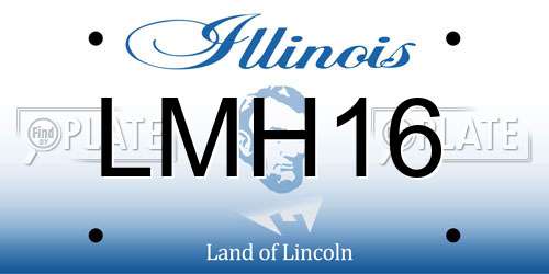 LMH16 Illinois License Plate