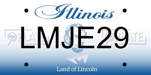 LMJE29 Illinois License Plate