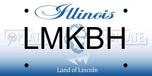 LMKBH Illinois License Plate