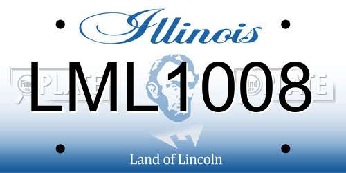LML1008 Illinois License Plate
