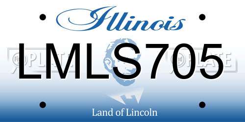 LMLS705 Illinois License Plate