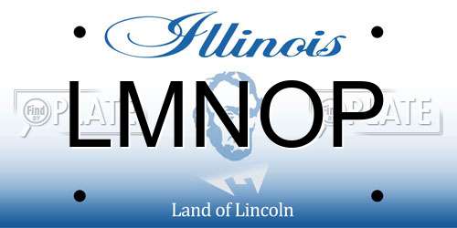 LMNOP Illinois License Plate