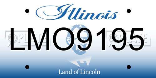 LMO9195 Illinois License Plate