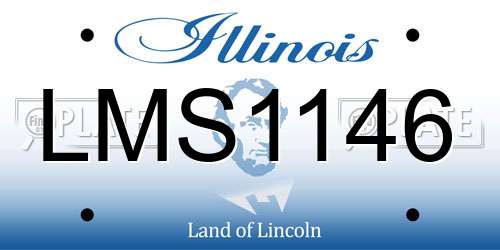 LMS1146 Illinois License Plate