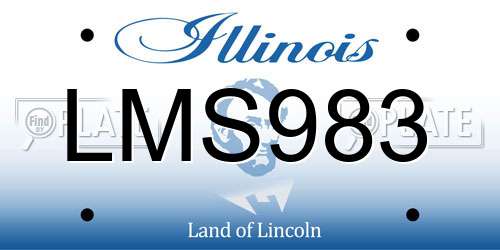 LMS983 Illinois License Plate