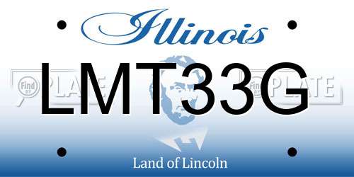 LMT33G Illinois License Plate
