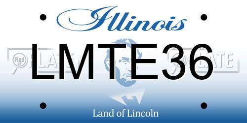 LMTE36 Illinois License Plate