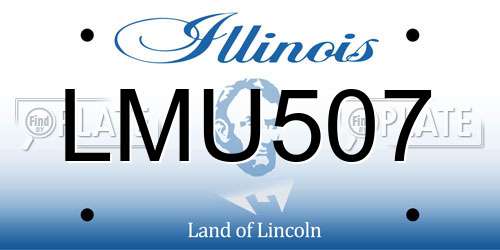 LMU507 Illinois License Plate
