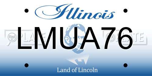 LMUA76 Illinois License Plate