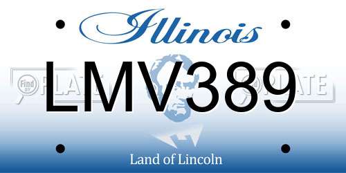 LMV389 Illinois License Plate
