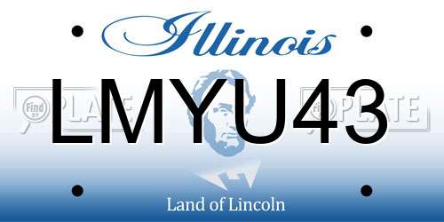 LMYU43 Illinois License Plate