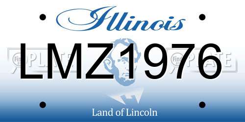 LMZ1976 Illinois License Plate