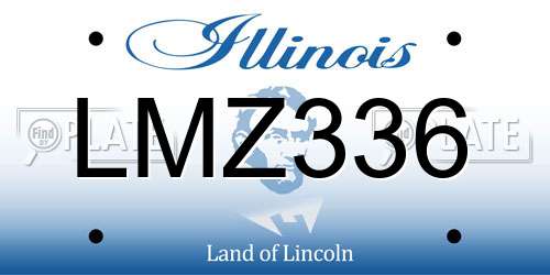 LMZ336 Illinois License Plate