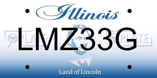 LMZ33G Illinois License Plate