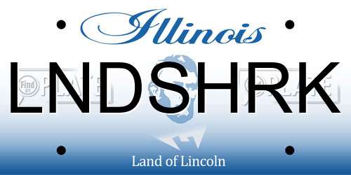 LNDSHRK Illinois License Plate