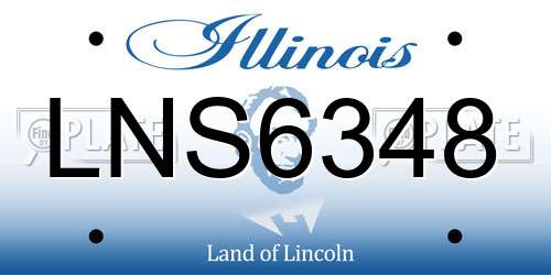 LNS6348 Illinois License Plate