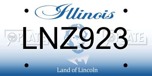 LNZ923 Illinois License Plate