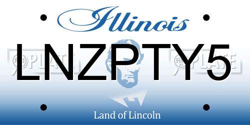 LNZPTY5 Illinois License Plate