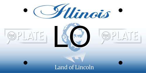 LO Illinois License Plate