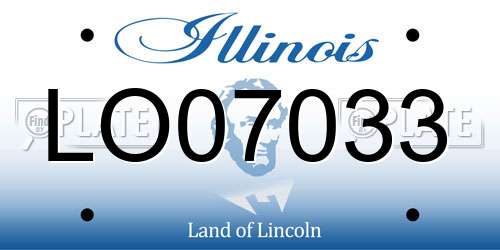 LO07033 Illinois License Plate