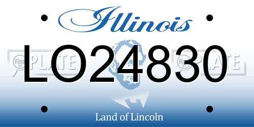 LO24830 Illinois License Plate