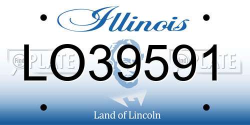 LO39591 Illinois License Plate