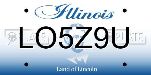 LO5Z9U Illinois License Plate