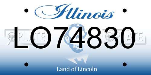 LO74830 Illinois License Plate