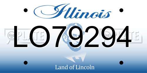 LO79294 Illinois License Plate