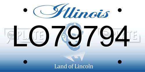 LO79794 Illinois License Plate