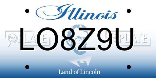 LO8Z9U Illinois License Plate