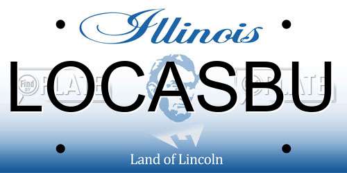 LOCASBU Illinois License Plate