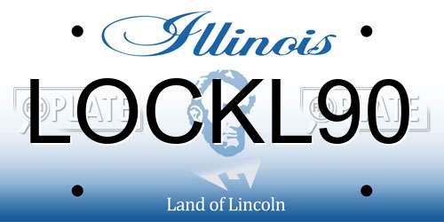 LOCKL90 Illinois License Plate