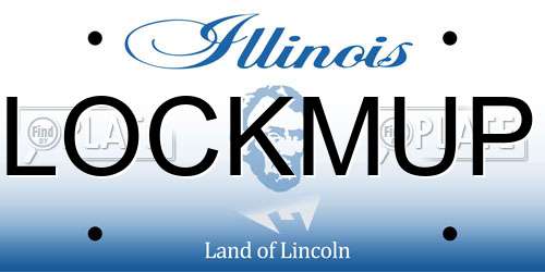 LOCKMUP Illinois License Plate