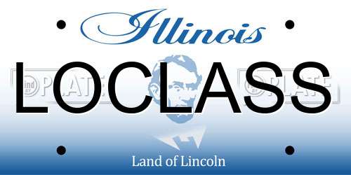 LOCLASS Illinois License Plate