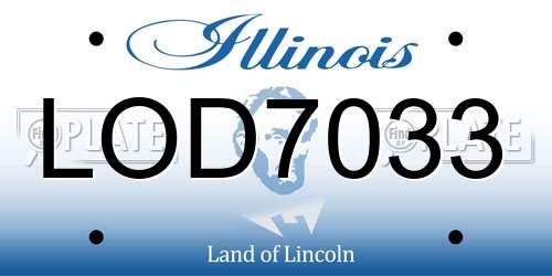 LOD7033 Illinois License Plate