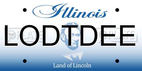 LODTDEE Illinois License Plate