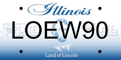 LOEW90 Illinois License Plate