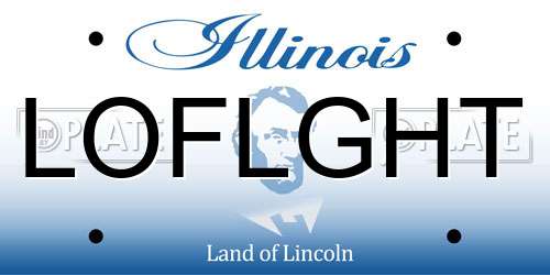 LOFLGHT Illinois License Plate