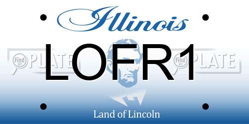 LOFR1 Illinois License Plate