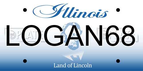LOGAN68 Illinois License Plate